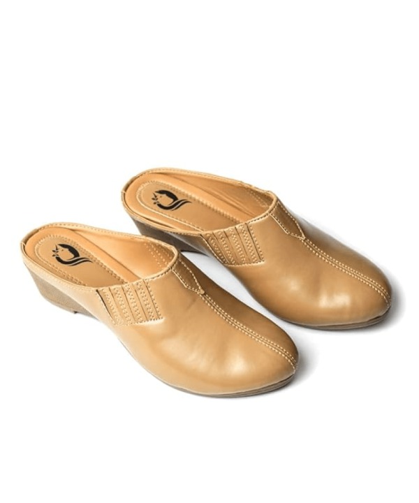 Back Open Mules Half Shoes - Sandy Brown 434