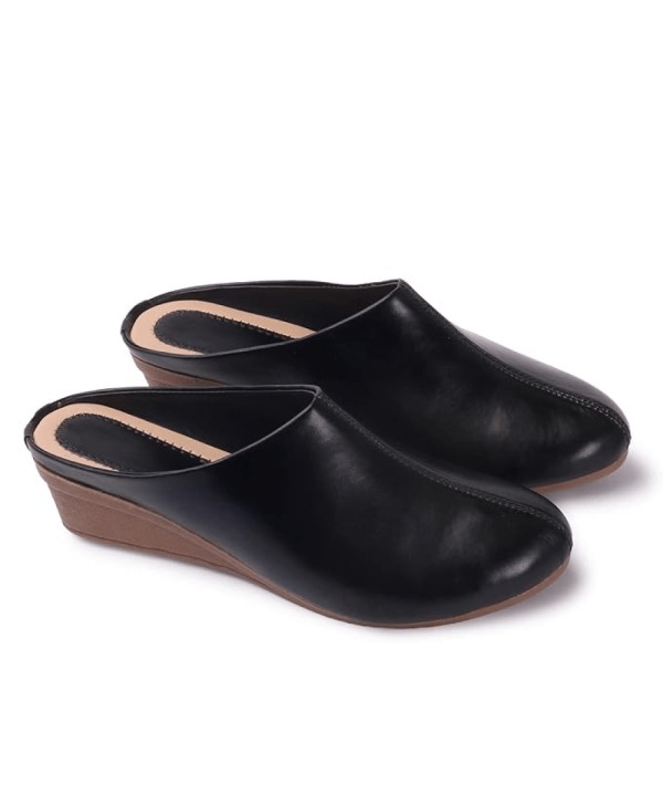 Back Open Mules Half Shoes black 400