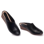 Back Open Mules Half Shoes black 408