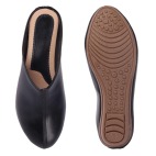 Back Open Mules Half Shoes black 416