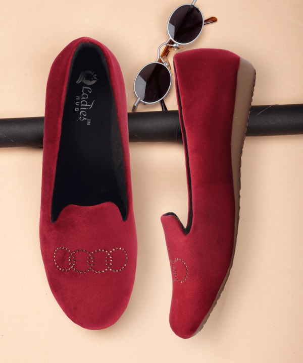 Ballerinas for Office and Party Occasions - Red-240