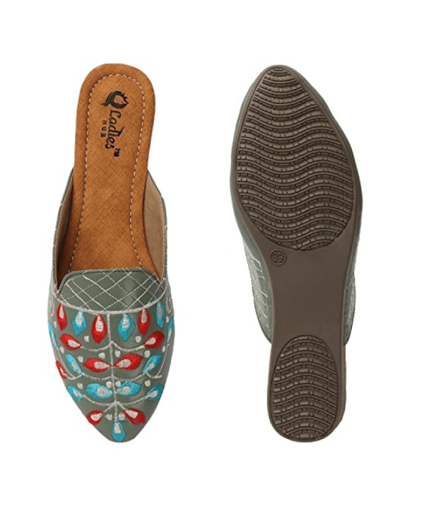 Ethnic Back Open Mules 211