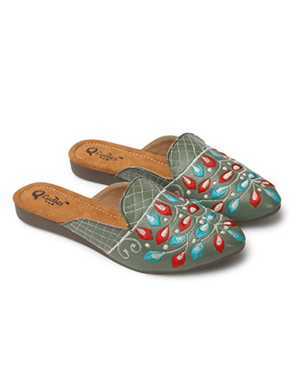 Ethnic Back Open Mules 213