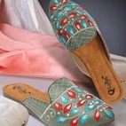 Ethnic Back Open Mules 214