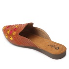 Ethnic Back Open Mules - tan 477