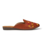 Ethnic Back Open Mules - tan 495