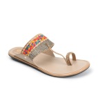 Ethnic Slippers and Fashion Sandals Girls - Beige 426