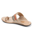 Ethnic Slippers and Fashion Sandals Girls - Beige 427