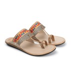 Ethnic Slippers and Fashion Sandals Girls - Beige 433