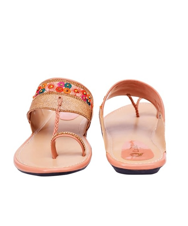 Ethnic Slippers and Fashion Sandals peach 450