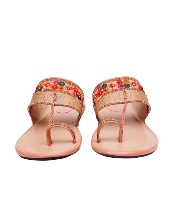 Ethnic Slippers and Fashion Sandals peach 468