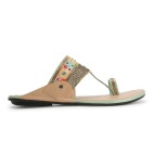 Ethnic Slippers for Girls - Sea Green 508
