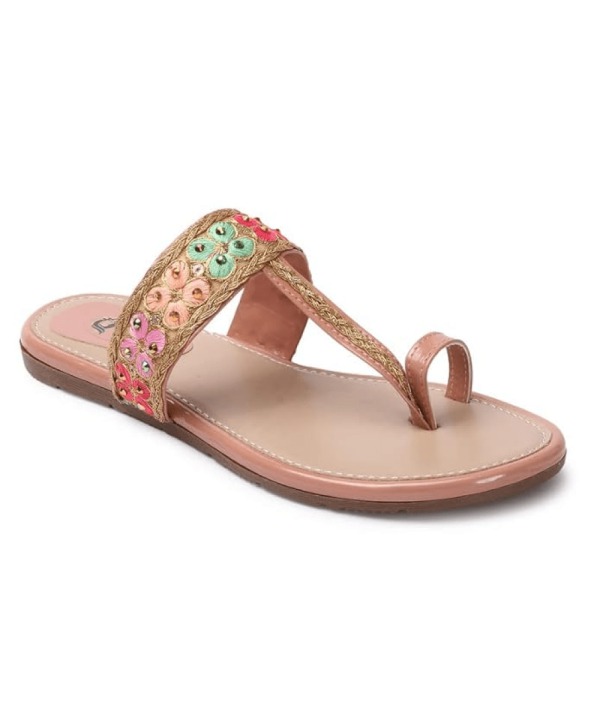 Flat Fashion Sandals peach 388