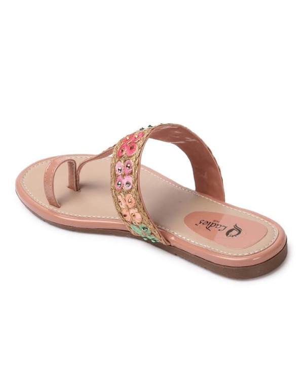 Flat Fashion Sandals peach 389