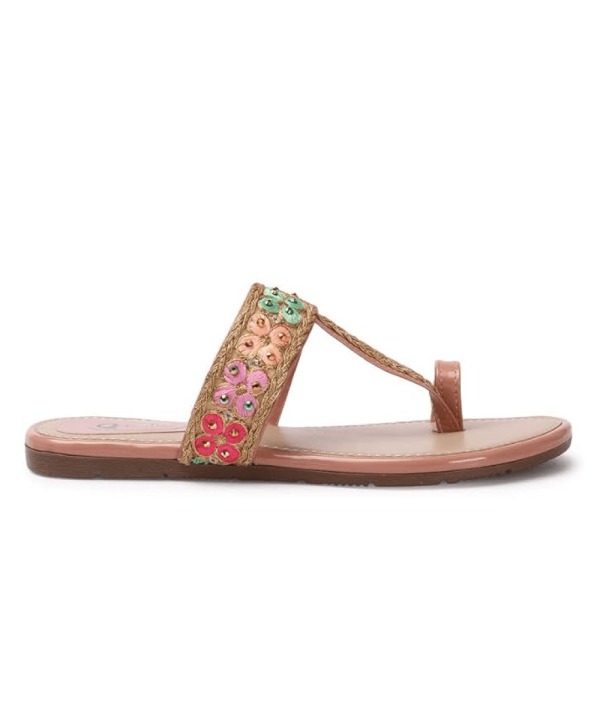 Flat Fashion Sandals peach 405