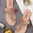 Flat Fashion Sandals peach 421