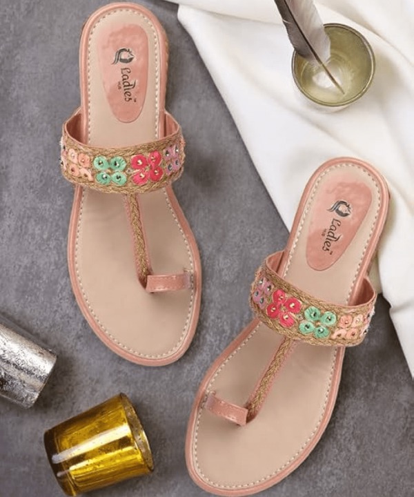 Flat Fashion Sandals peach 421