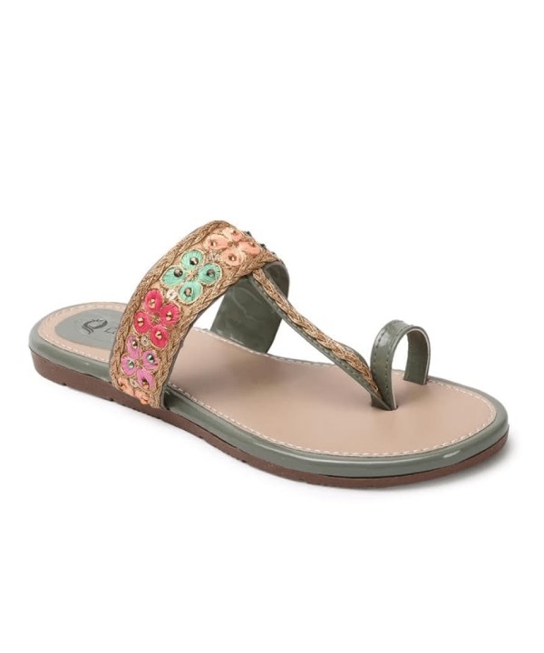 Flat Fashion Sandals sea green 4
