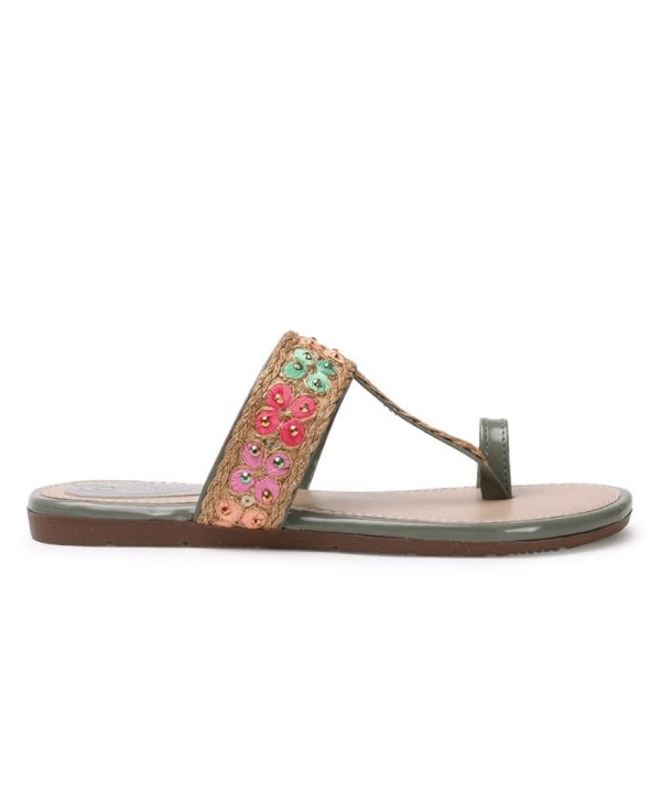 Flat Fashion Sandals sea green 409