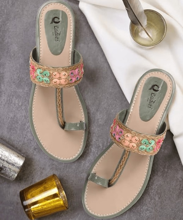 Flat Fashion Sandals sea green 425