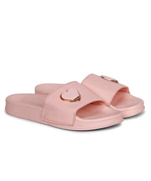Women's Casual Sliders, Comfort Slip-on Girls Flip-Flop Slides & Slippers for Outdoor Indoor Walking - Pink