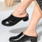 Half Back Open Formal Shoes black 469