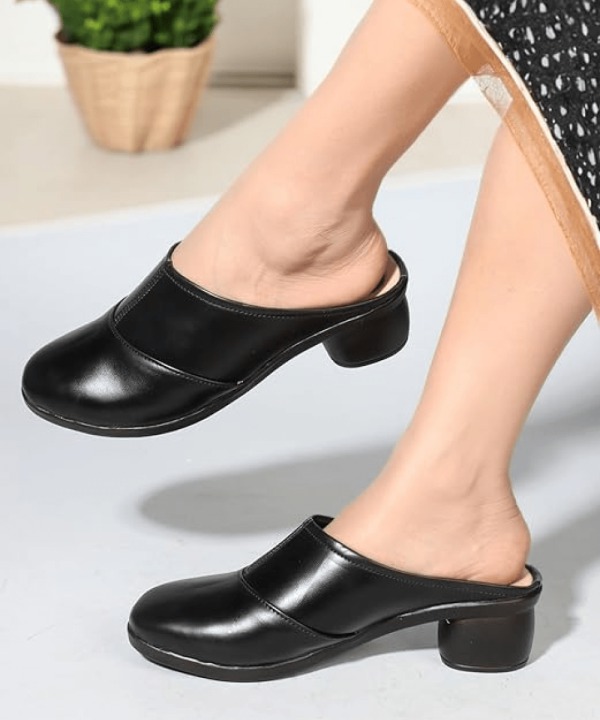Half Back Open Formal Shoes black 469