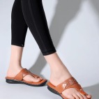 Orthopedic Fancy Wedge Sandals tan 284
