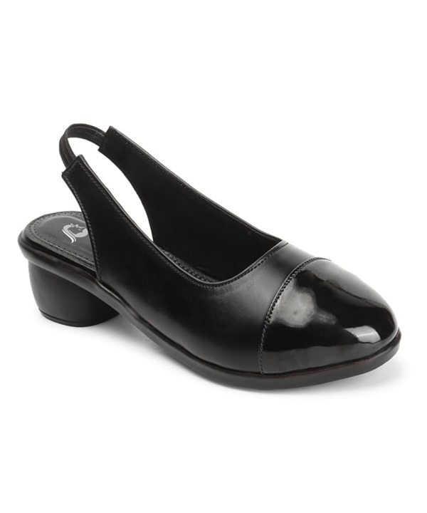 Pointed Toe Block Heels black 442