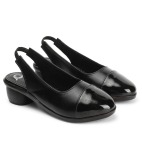 Pointed Toe Block Heels black 449