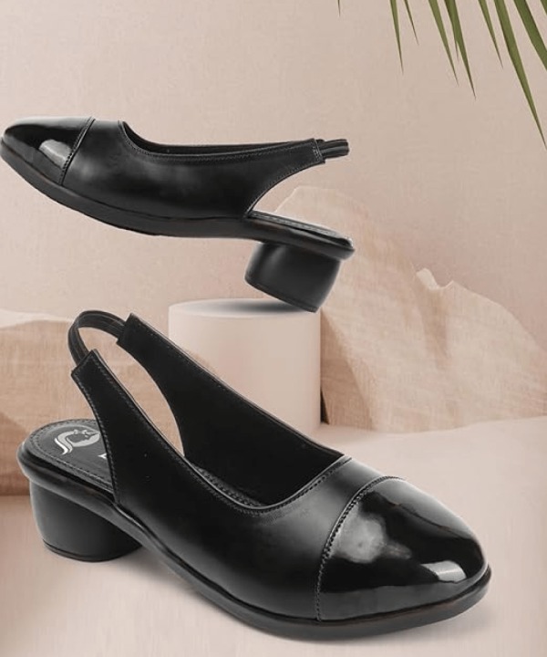 Pointed Toe Block Heels black 461