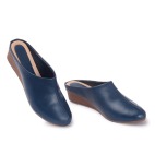 Slip-on Casual Back Open Mules blue 406