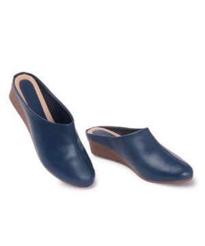 Comfortable Women's Slip-on Casual Back Open Mules Half Shoes & Sandals - Blue