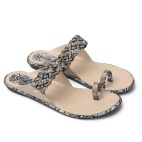 Stylish Ethnic Flat Sandals black 448