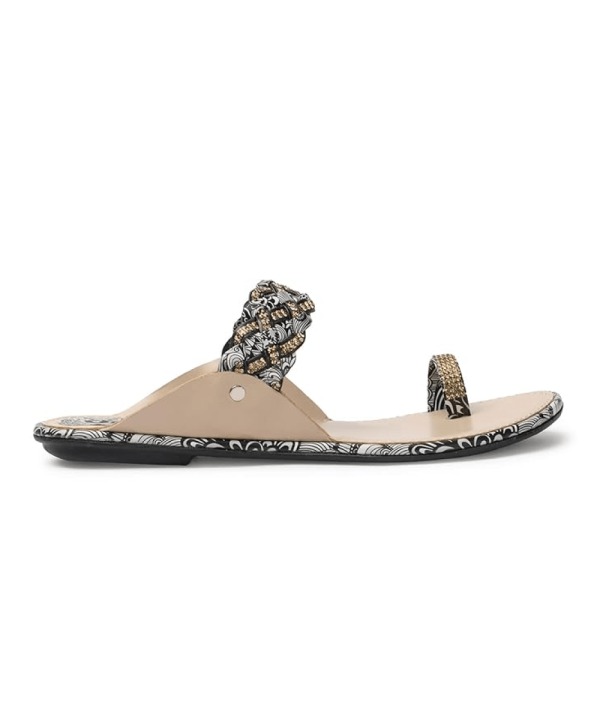 Stylish Ethnic Flat Sandals black 454