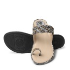 Stylish Ethnic Flat Sandals black 460