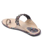 Stylish Ethnic Flat Sandals blue 446