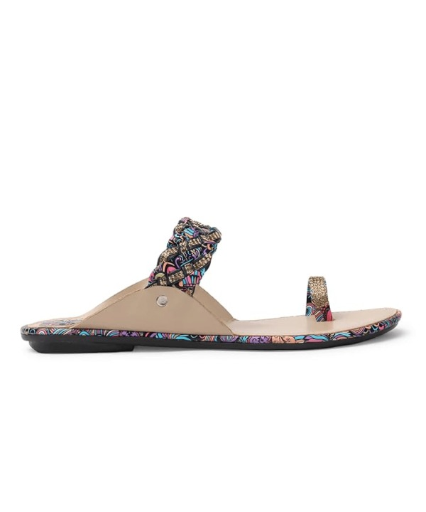 Stylish Ethnic Flat Sandals blue 458