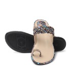 Stylish Ethnic Flat Sandals blue 464