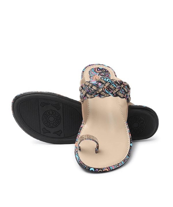 Stylish Ethnic Flat Sandals blue 464
