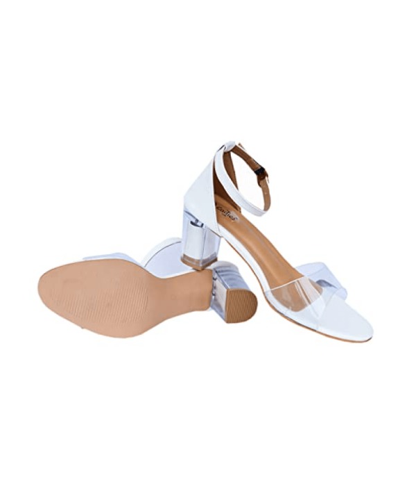 Transparent Solid Block Heels 246