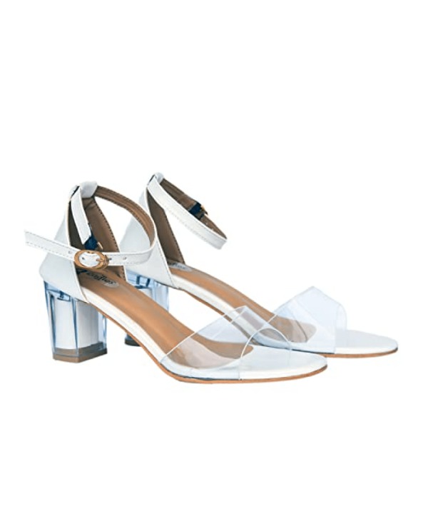 Transparent Solid Block Heels 247