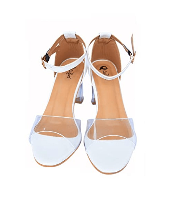 Transparent Solid Block Heels 249
