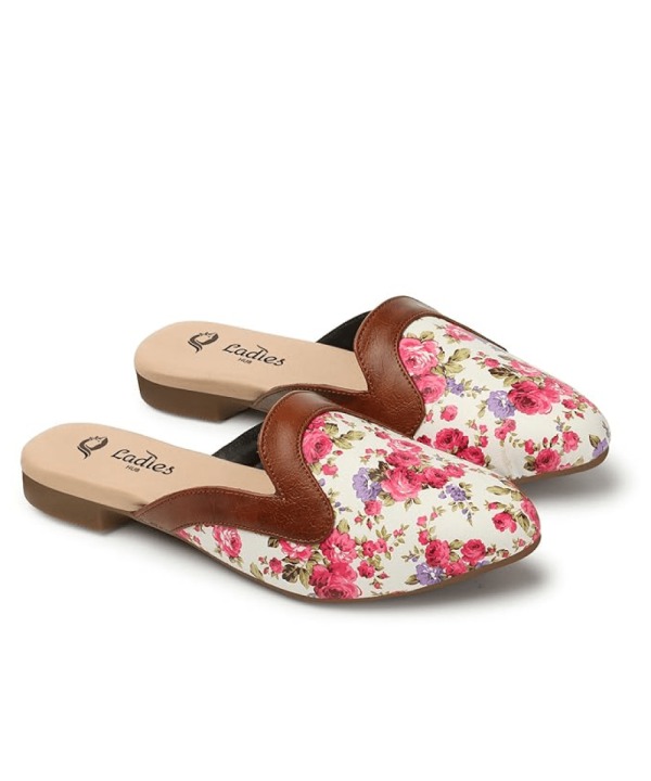 Women Slip on Mules Shoes cream 482