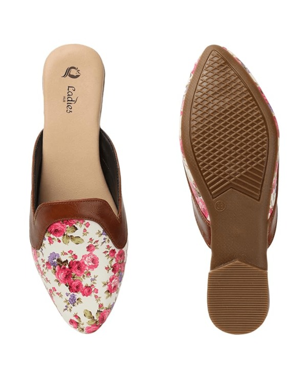 Women Slip on Mules Shoes cream 488