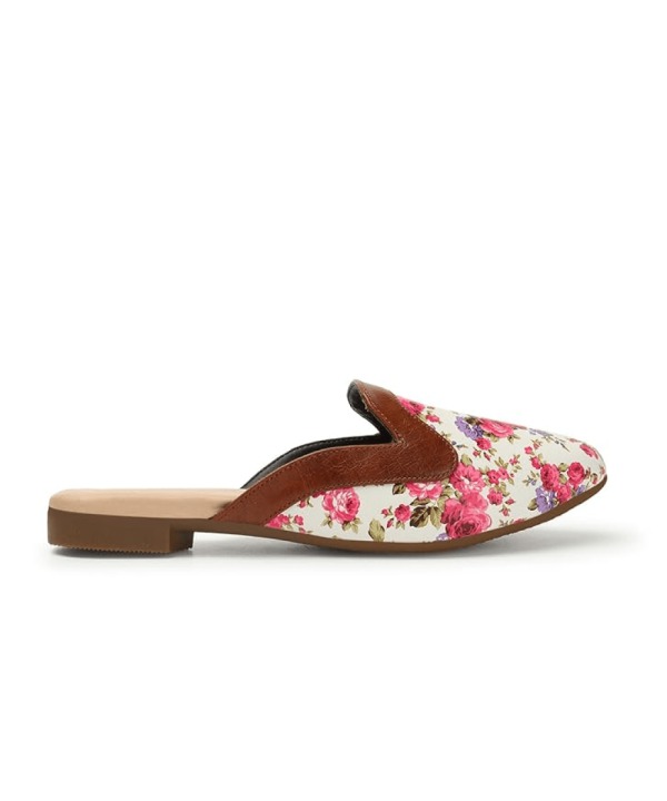 Women Slip on Mules Shoes cream 494