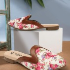 Women Slip on Mules Shoes cream 500