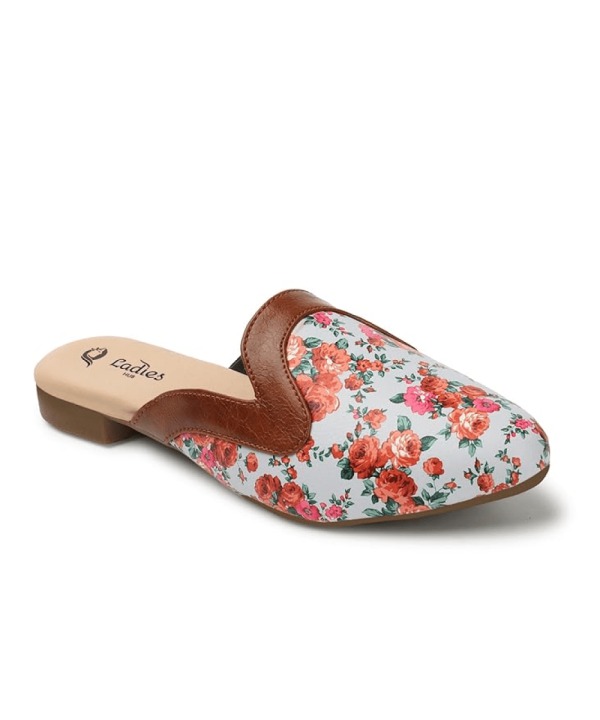 Women Slip on Mules Shoes - grey 474