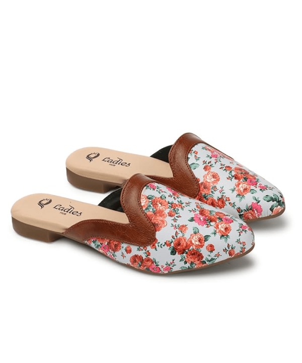 Women Slip on Mules Shoes - grey 481