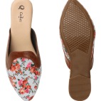 Women Slip on Mules Shoes - grey 487